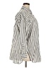 Torrid Stripes Silver Long Sleeve Button-Down Shirt Size 1X Plus (1) - photo 4