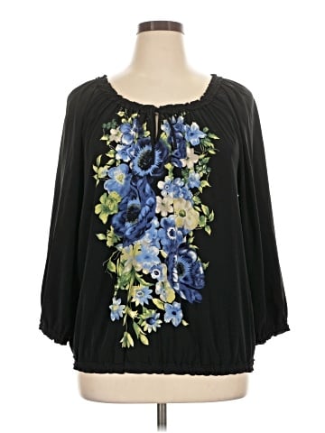 JM Collection 3/4 Sleeve T-Shirt (view 1)