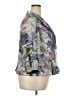 Alex Evenings 100% Polyester Floral Purple Gray Blazer Size 2X - photo 4