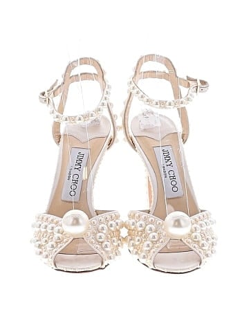 Jimmy Choo Sacora Faux Pearl Sandals (view 2)