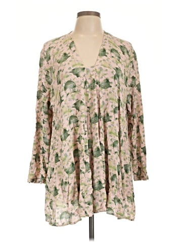 Ulla Popken 3/4 Sleeve Blouse (view 1)