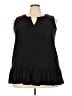 Faded Glory Black Sleeveless Blouse Size 3X - photo 1