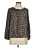 White Stag 100% Rayon Paisley Black Long Sleeve Blouse Size M - photo 1