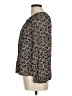 White Stag 100% Rayon Paisley Black Long Sleeve Blouse Size M - photo 5