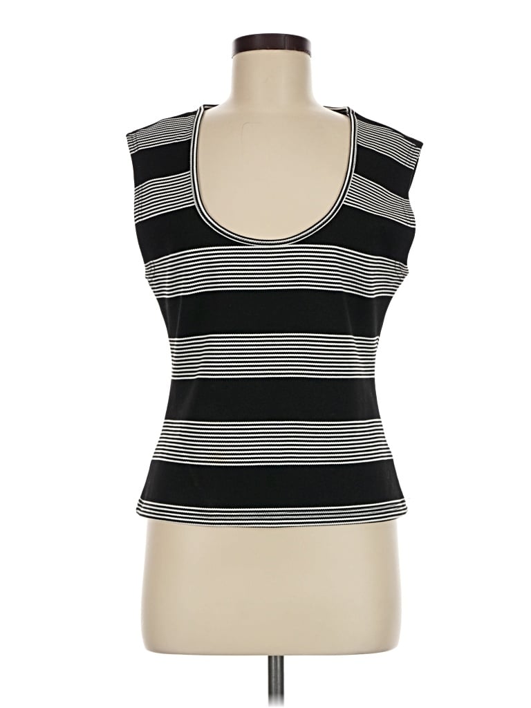 Pre-owned Bishop + Young Sleeveless Top Black Scoop Neck Tops