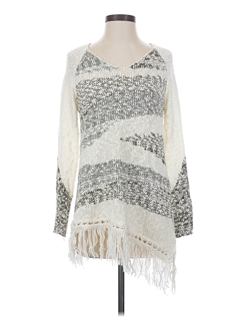Pre-owned Chico's Poncho In Ivory