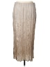 H&M 100% Polyester Metallic Tan Formal Skirt Size L - photo 1