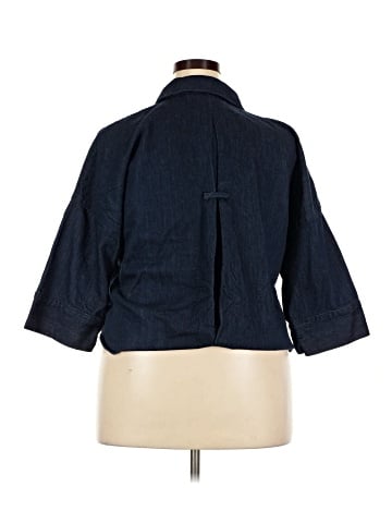 Zara 3/4 Sleeve Button-Down Shirt (view 2)
