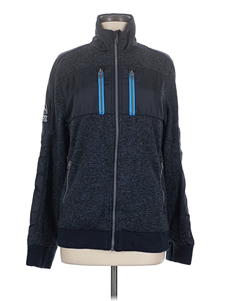 Pre-owned Superdry Zip Up Hoodie In Blue