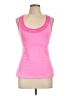 lucy Graphic Marled Solid Stripes White Pink Active Tank Size L - photo 1
