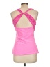 lucy Graphic Marled Solid Stripes White Pink Active Tank Size L - photo 2