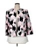 Kasper 100% Polyester Print Pink Jacket Size 16 - photo 1