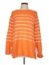 J.Jill Stripes Orange Pullover Sweater Size L - photo 1