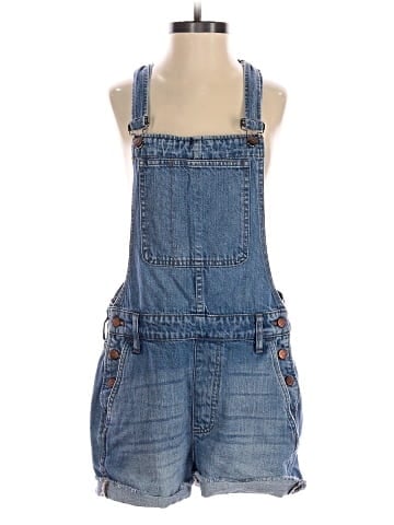 Madewell Adirondack Short Overalls in Dawkins Wash (view 1)