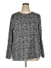 J.Jill Silver Long Sleeve Blouse Size 2X - photo 1