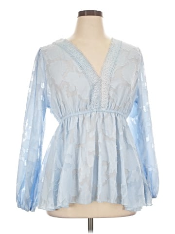 Shein Curve Long Sleeve Blouse (view 1)