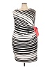 AGB Stripes White Cocktail Dress Size 3X - photo 1