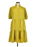 MSK 100% Polyester Solid Yellow Casual Dress Size M - photo 1