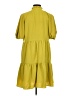 MSK 100% Polyester Solid Yellow Casual Dress Size M - photo 2