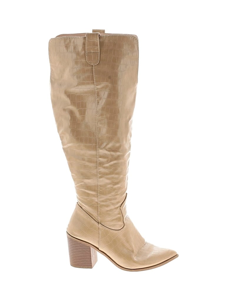Pre-owned Unbranded Boots In Tan