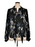 Equipment 100% Polyester Black Long Sleeve Blouse Size XL - photo 1