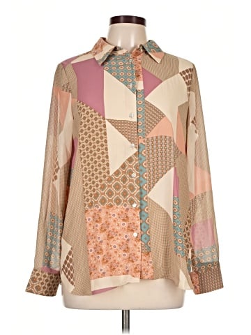 Rose + Olive Long Sleeve Blouse (view 1)