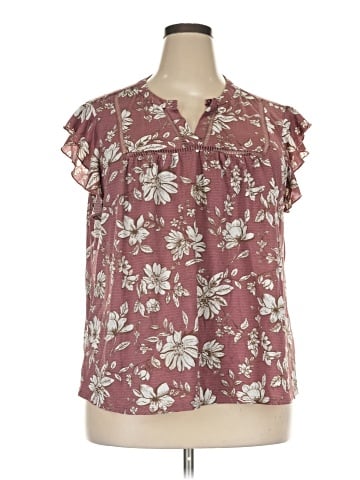 Indigo Rose Short Sleeve Blouse (view 1)