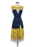BCBGMAXAZRIA 100% Polyester Color Block Blue Cocktail Dress Size 0 - photo 1
