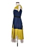 BCBGMAXAZRIA 100% Polyester Color Block Blue Cocktail Dress Size 0 - photo 5