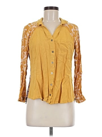 Umgee 3/4 Sleeve Button-Down Shirt (view 1)