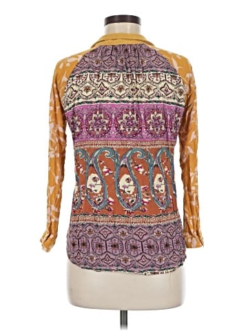 Umgee 3/4 Sleeve Button-Down Shirt (view 2)