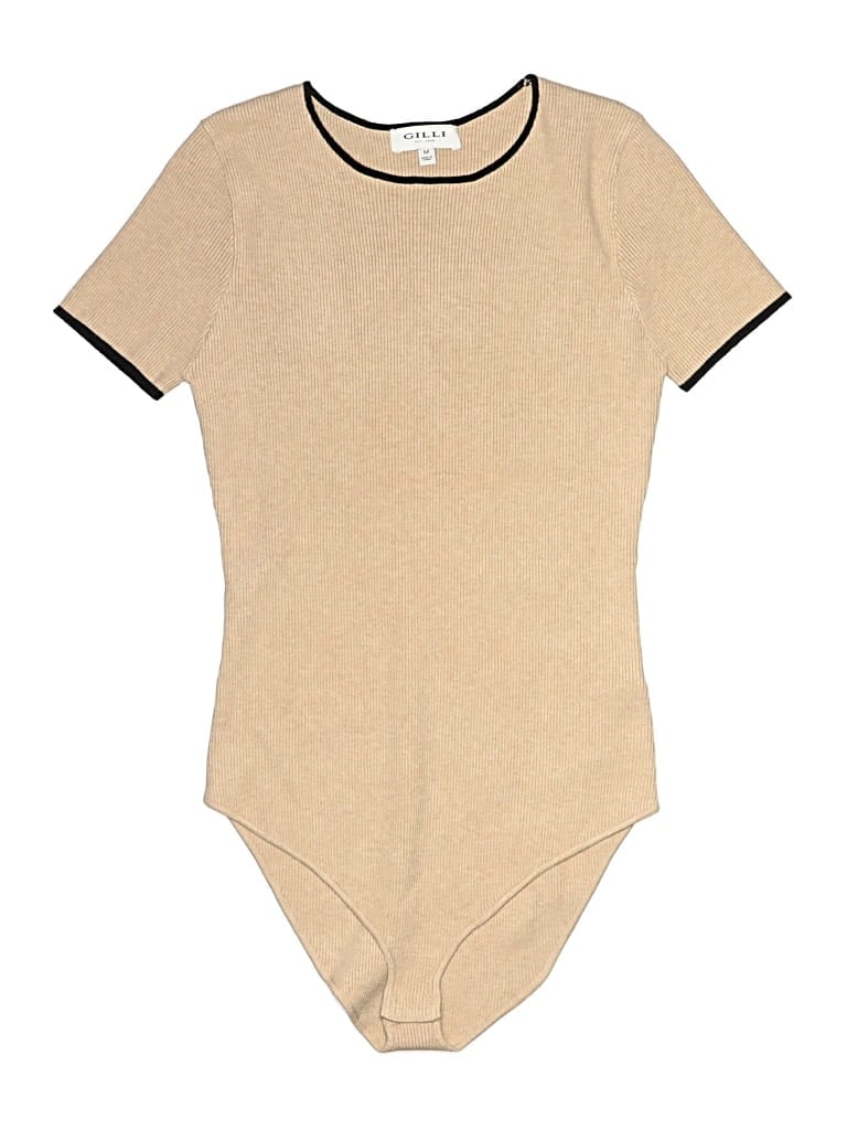 Pre-owned Gilli Bodysuit In Tan
