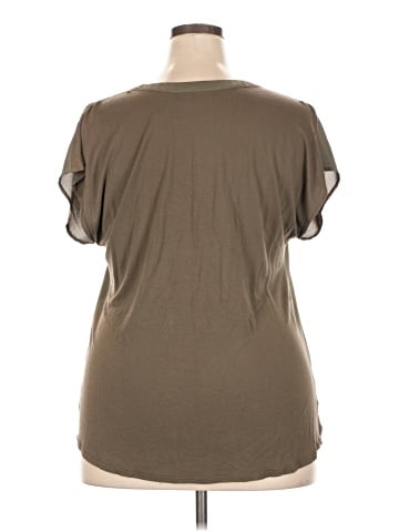 INC International Concepts Short Sleeve Blouse (view 2)