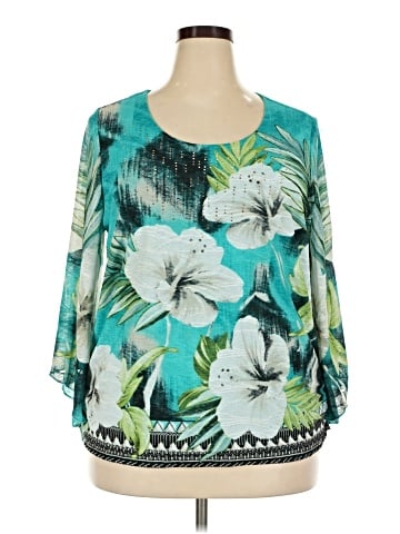 JM Collection 3/4 Sleeve Blouse (view 1)
