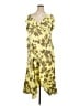 DKNY 100% Polyester Yellow Cocktail Dress Size 16 - photo 1