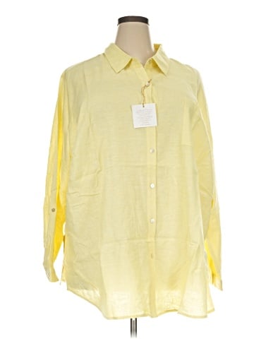 Susan Graver Long Sleeve Button-Down Shirt (view 1)