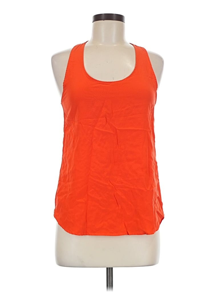 Pre-owned Amour Vert Sleeveless Top Orange Halter Neckline Tops