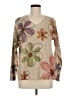 Unbranded 100% Polyester Floral Tan Pullover Sweater Size M - photo 1