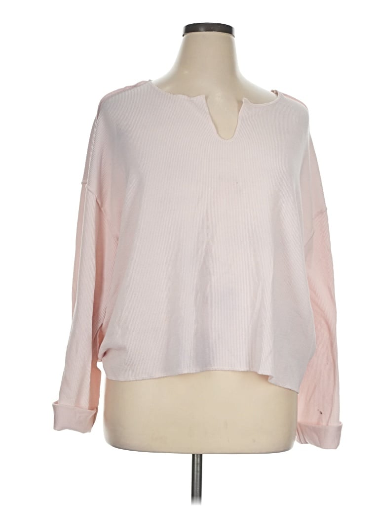 Pre-owned Mi Ami Long Sleeve Blouse In Pink