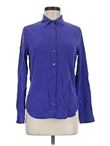 Equipment Long Sleeve Silk Top (view 1)