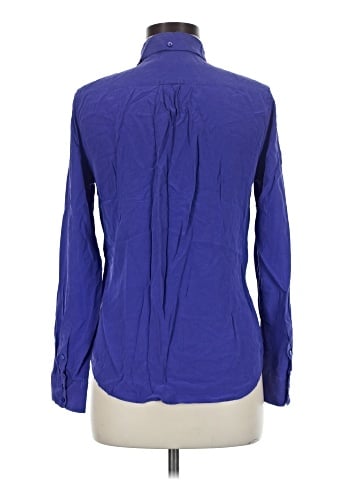 Equipment Long Sleeve Silk Top (view 2)