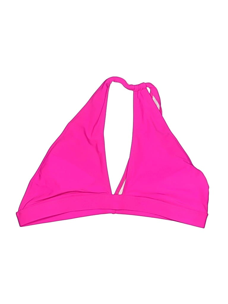 Pre-owned Beachsissi Swimsuit Top Pink Solid Pattern Swimwear