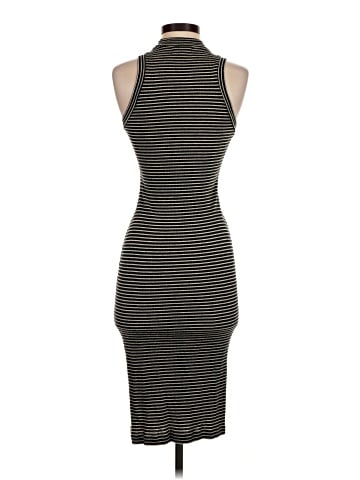 Madewell Ribbed Mockneck Midi Dress in Stripe (view 2)