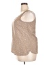 Ann Taylor LOFT 100% Polyester Brown Sleeveless Blouse Size XL - photo 5