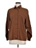 Together! Solid Brown Long Sleeve Blouse Size 8 - photo 1