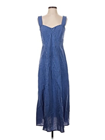 Madewell Sweetheart Sleeveless Midi Dress in Stripe (view 1)
