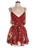 Trixxi 100% Polyester Floral Red Brown Romper Size L - photo 1