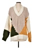 BKE 100% Polyester Color Block Tan Pullover Sweater Size XS - photo 1