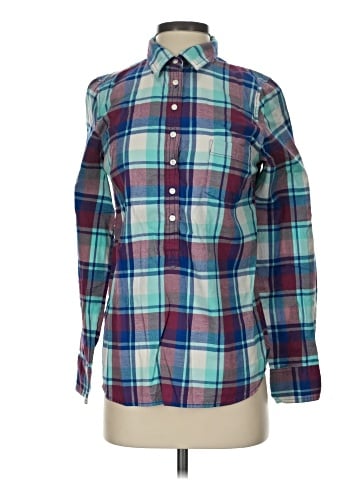 J.Crew Factory Store Long Sleeve Button-Down Shirt (view 1)
