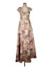Xscape Floral Tan Casual Dress Size 4 - photo 1